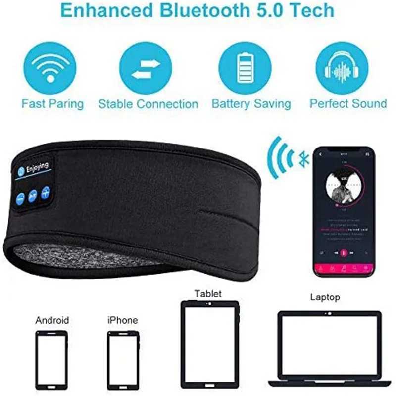 Fone Bluetooth Sleeping Headphones Eye Mask Sleep Headphone Bluetooth Headband Soft Elastic Comfortable Wireless Music Earphones C260522 - view 7