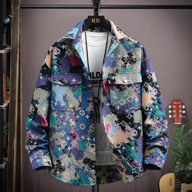Men's Mens Leather Designer Jacket Style Personality Fashion Casual Handsome Trendy Turn-down Collar Coat Korean Version Slim Fit Youth Windbreak - view 5