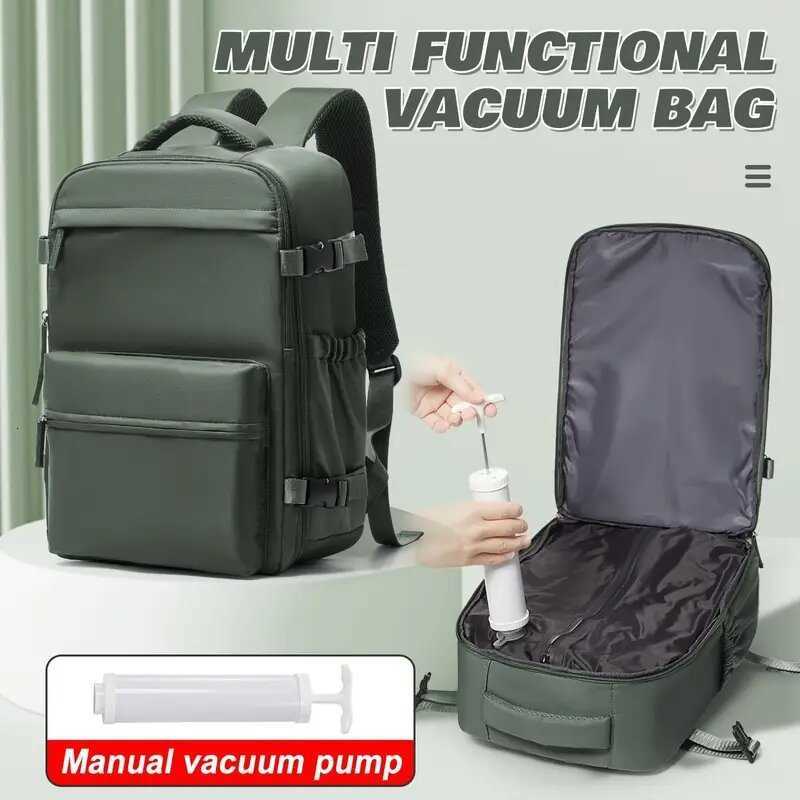 Multi-functional expandable backpack for men and women, large capacity luggage, outdoor bag, water-resistant, large-sized travel backpack with dual H2
