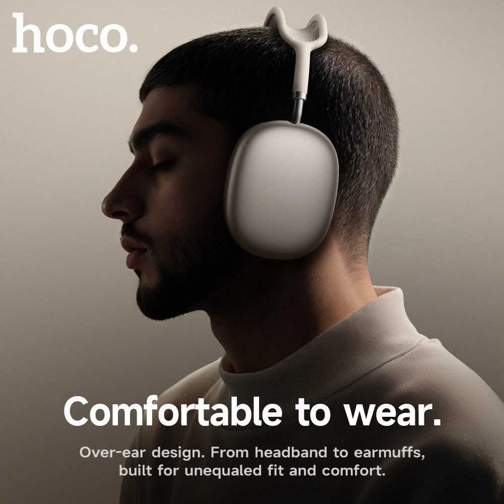 HOCO W65 Plus ANC Noise Reduction Bluetooth Headphones Over The Ear Wireless Big Earphone Hifi Sounds Sport Headsets With Button C260522