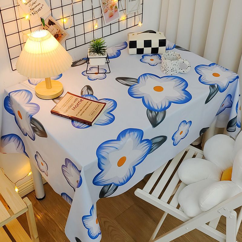 YL-38682 Custom PVC tablecloth, waterproof and oil-proof, desk decoration, dustproof tablecloth, coffee table mat