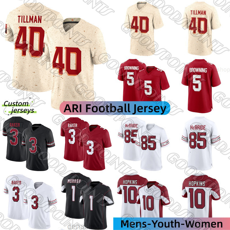 Arizona city CardinalsS Jersey Marvin Harrison Jr Tillman Trey McBride Jacoby Brissett Larry Fitzgerald Budda Baker Jeremiyah Love cardinales Football