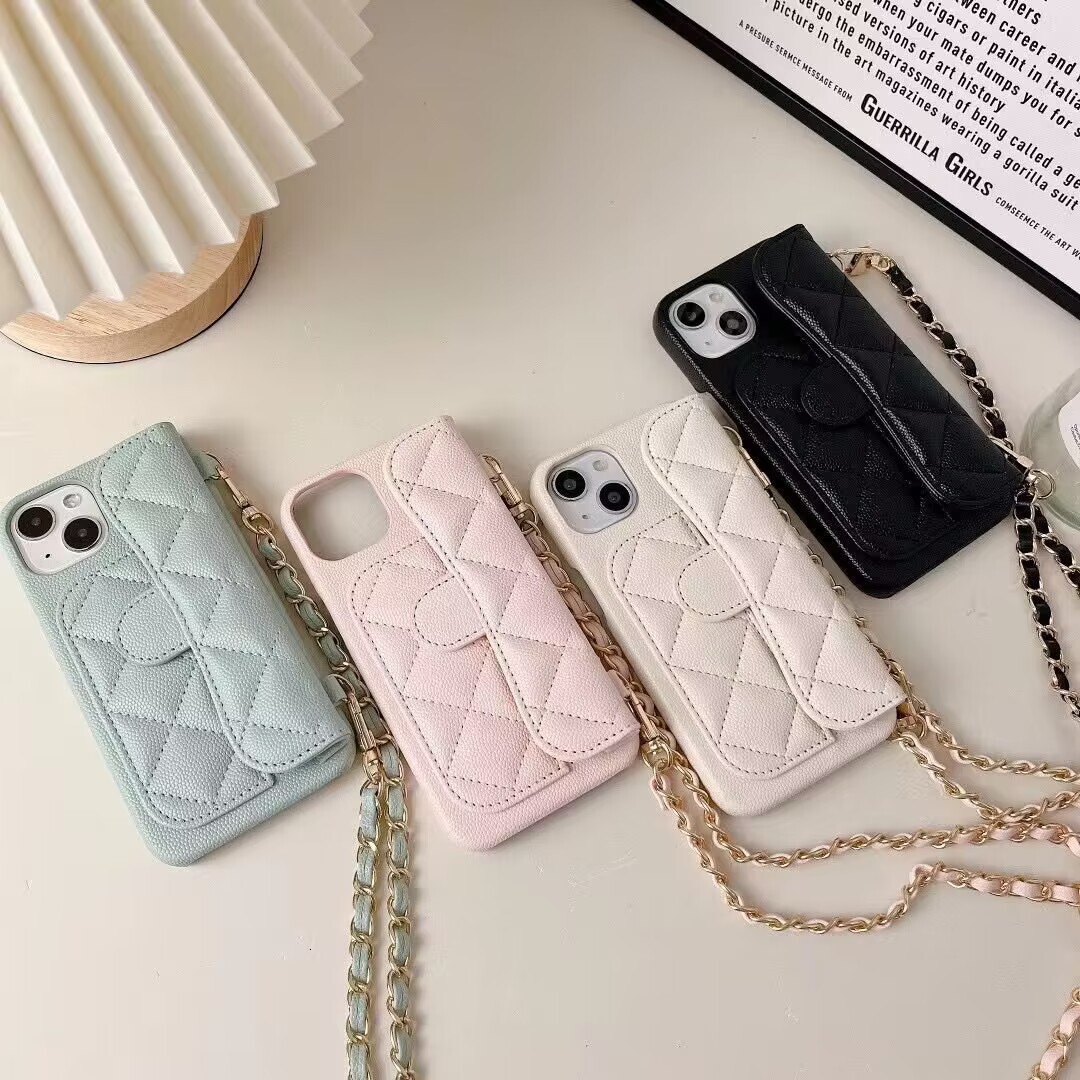 European and American Style iPhone 13 Pro Max Case Apple 12 Luxury 11 High-end X/14 Crossbody Leather Card Holder
