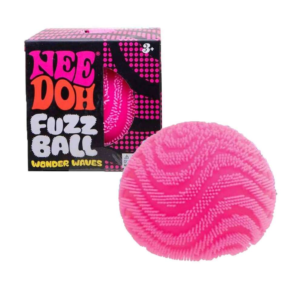 Nee Doh Fuzz Wonder Waves Sensory Squeeze Toy Textured Stress Relief Fidget Ball for Adults Kids 26L0523