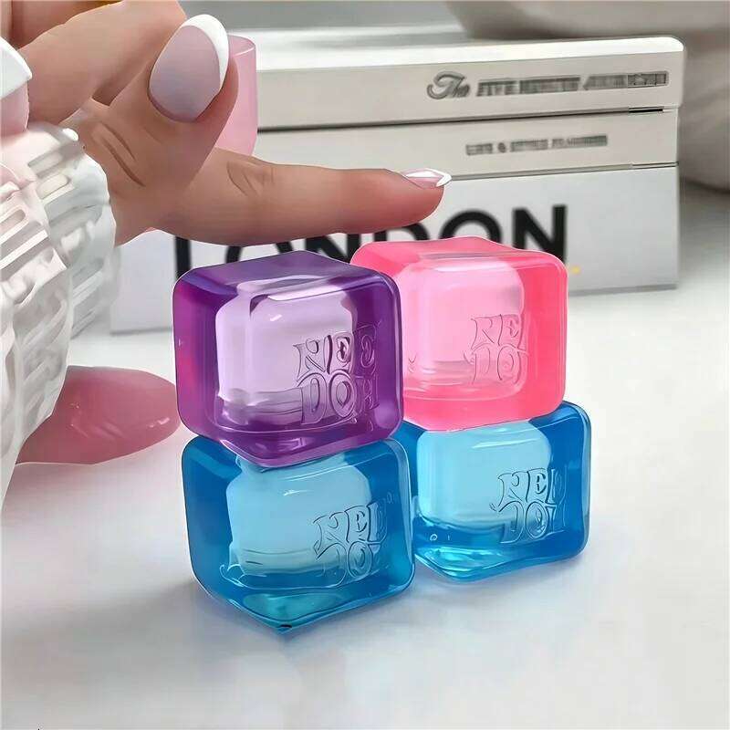 Needoh Nice Ice Baby Fidget Cube Set 4 Pack Super Solid Squish Sensory Non-toxic Squeeze Toys for ADHD and Autism Gift 26L0523
