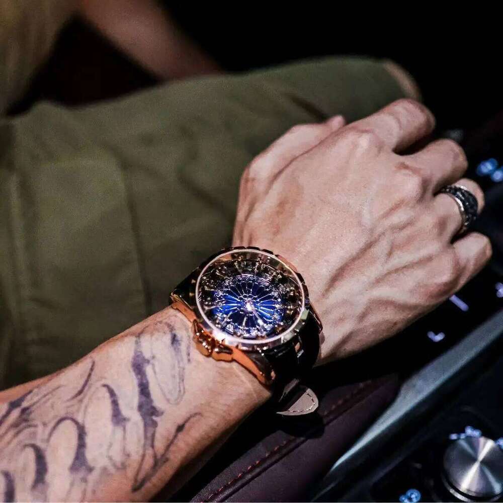 Luxurious and Elegant Knights of Twelve Tables Wormhole Concept Non-Mechanical Watch with Zodiac Signs, Niche Brand Men's Watch, Cas 26Y0523