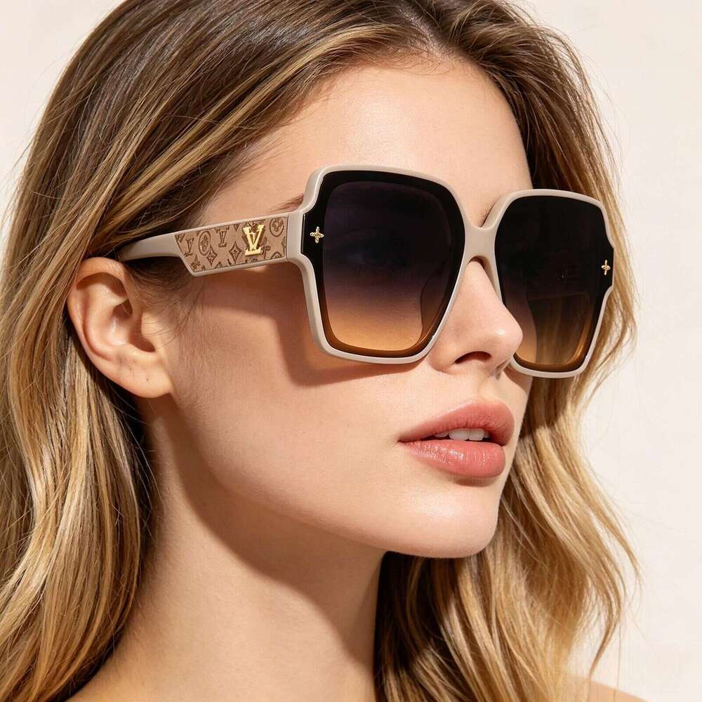 Luxury Brand Designer Sunglasses European And American Fashion Square Sunglasses Ins-Style Women's High-End Chic Light Luxury Sun Protection Glas