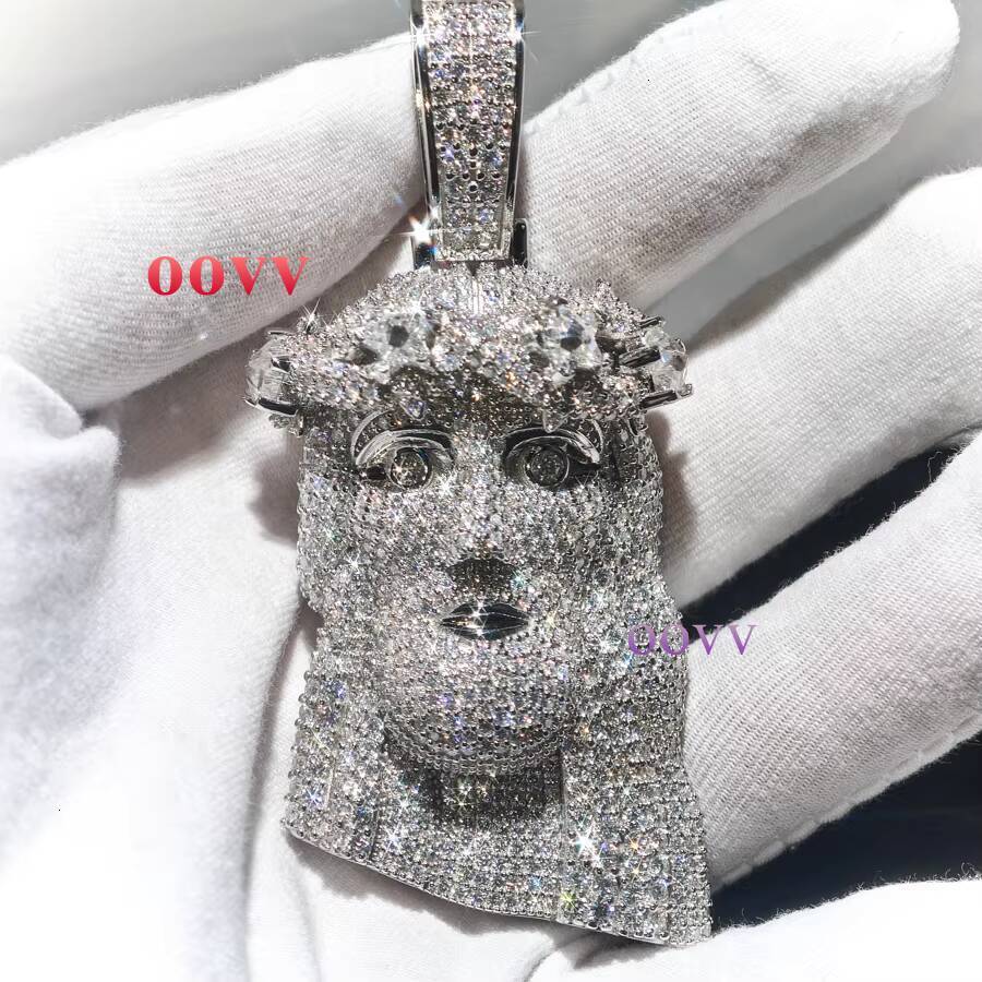 2026 new style Jesus 3inches Hip Hop Custom Iced Out Moissanite Mens FivePoint Star Cut Jesus Pendant