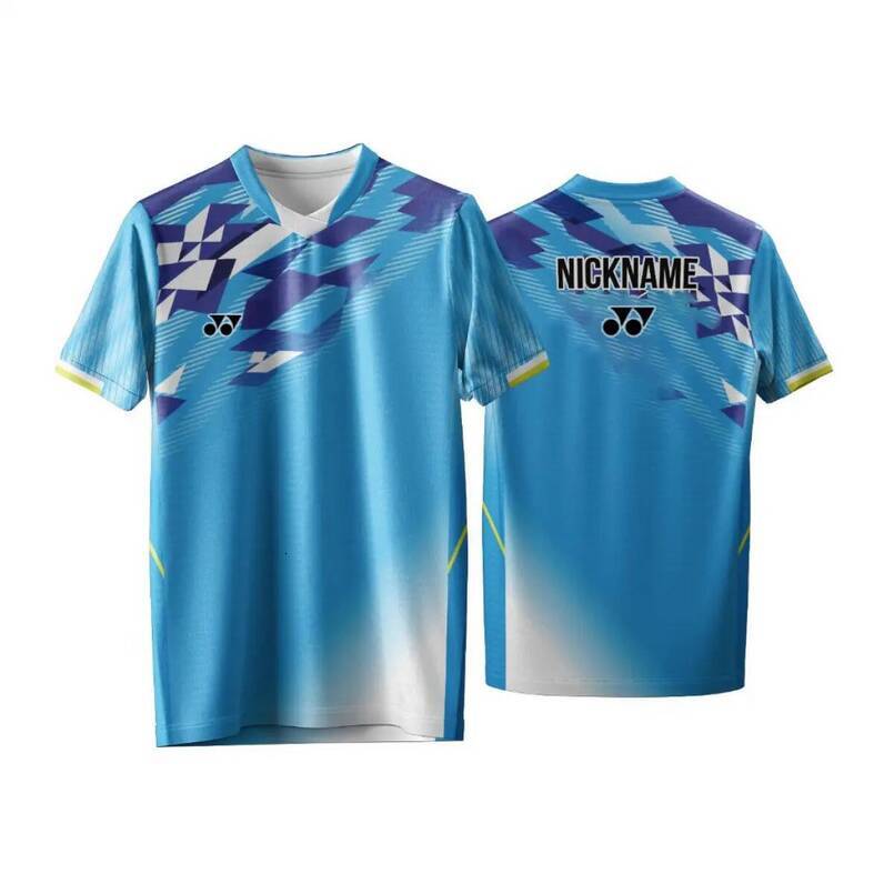 Free customization. Badminton t-shirt, quick-drying, breathable, short-sleeved, fashionable style, best seller in 2026, suitable for both men and wome
