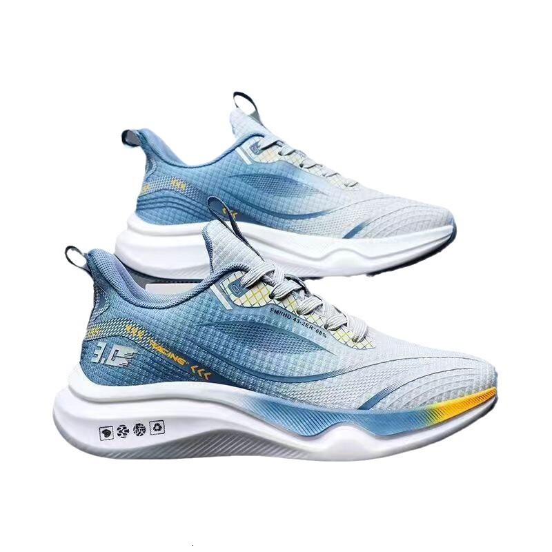 Mens Gradient Mesh Running Shoes Lightweight Breathable Non Slip Athletic Sneakers