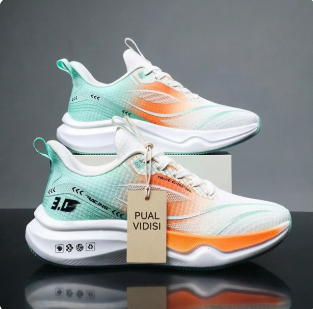 Mens Gradient Mesh Running Shoes Lightweight Breathable Non Slip Athletic Sneakers