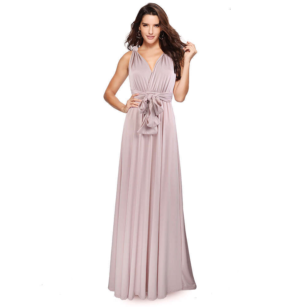 Sexy Tie Backless Long Dress Cross Back Design Elegant Evening Party Maxi Gown For Women MAKOUFEI