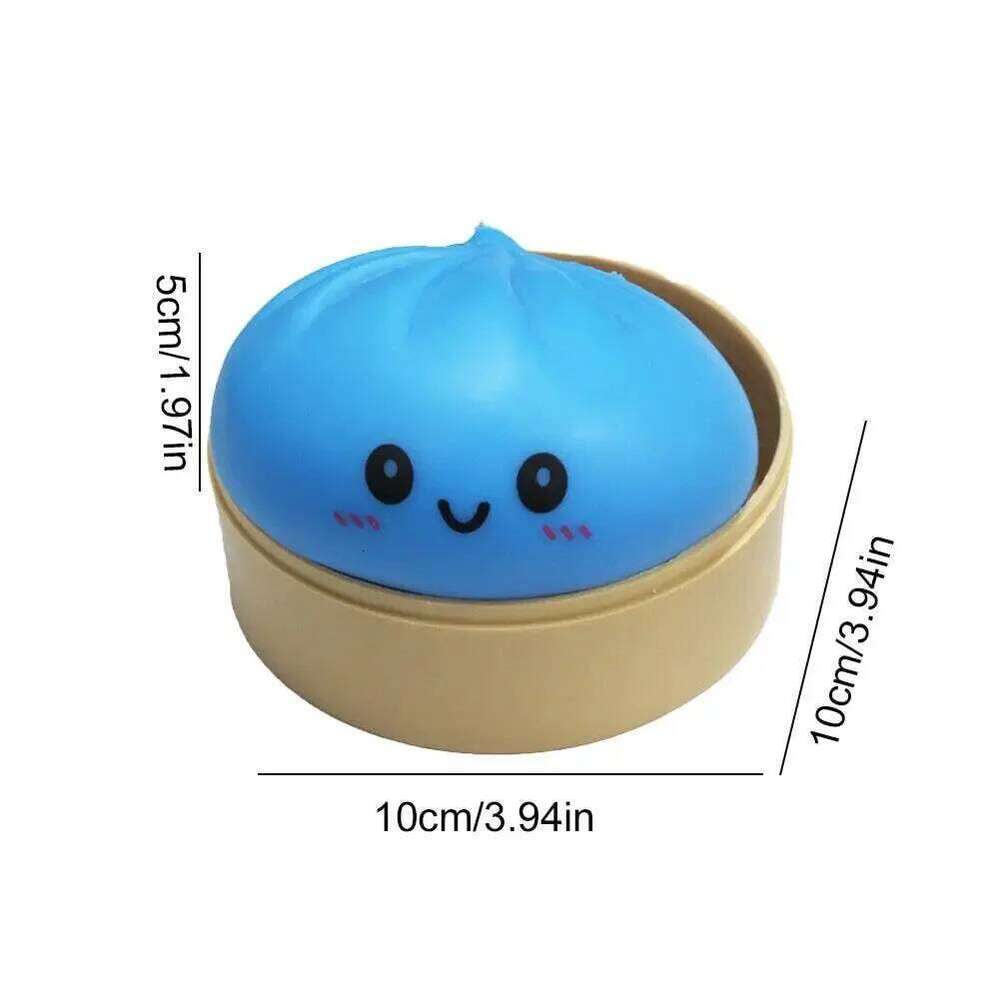 New Glitter Dumpling Squishy with Box Dumplings Sensory Squeeze Toy for Stress Relief 26L0523