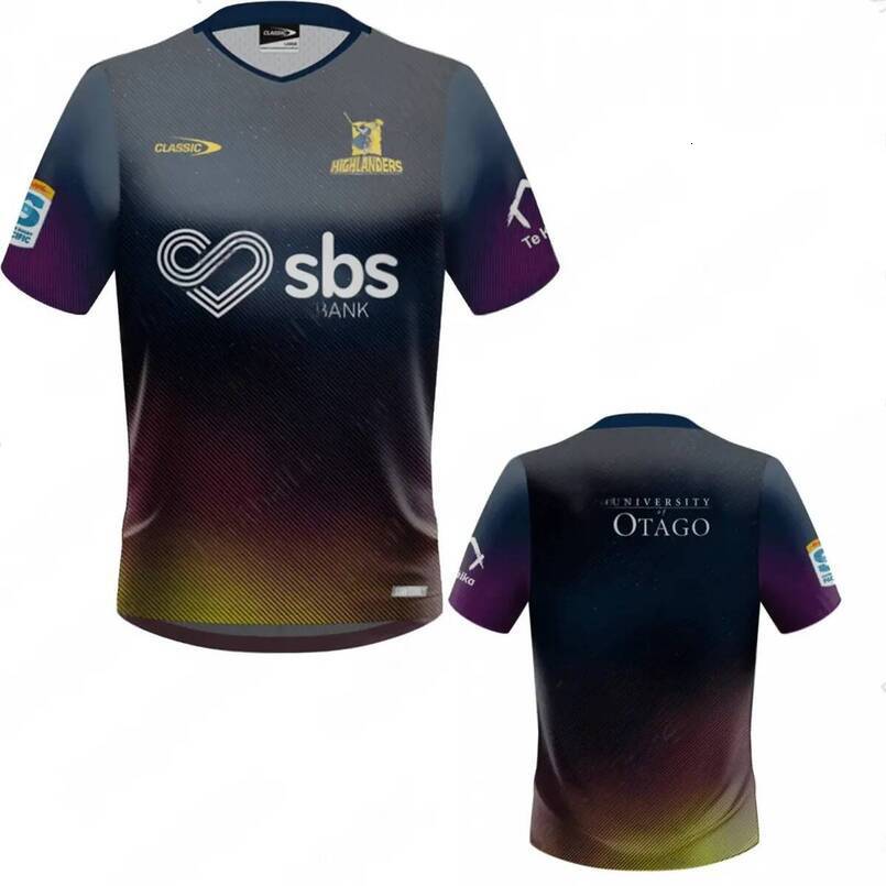 New best-selling products the summer. Highlanders Super Series home year 2024. Rugby training jersey, commander uniform for adults.