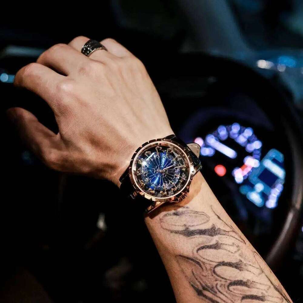 Luxurious and Elegant Knights of Twelve Tables Wormhole Concept Non-Mechanical Watch with Zodiac Signs, Niche Brand Men's Watch, Cas 26Y0523