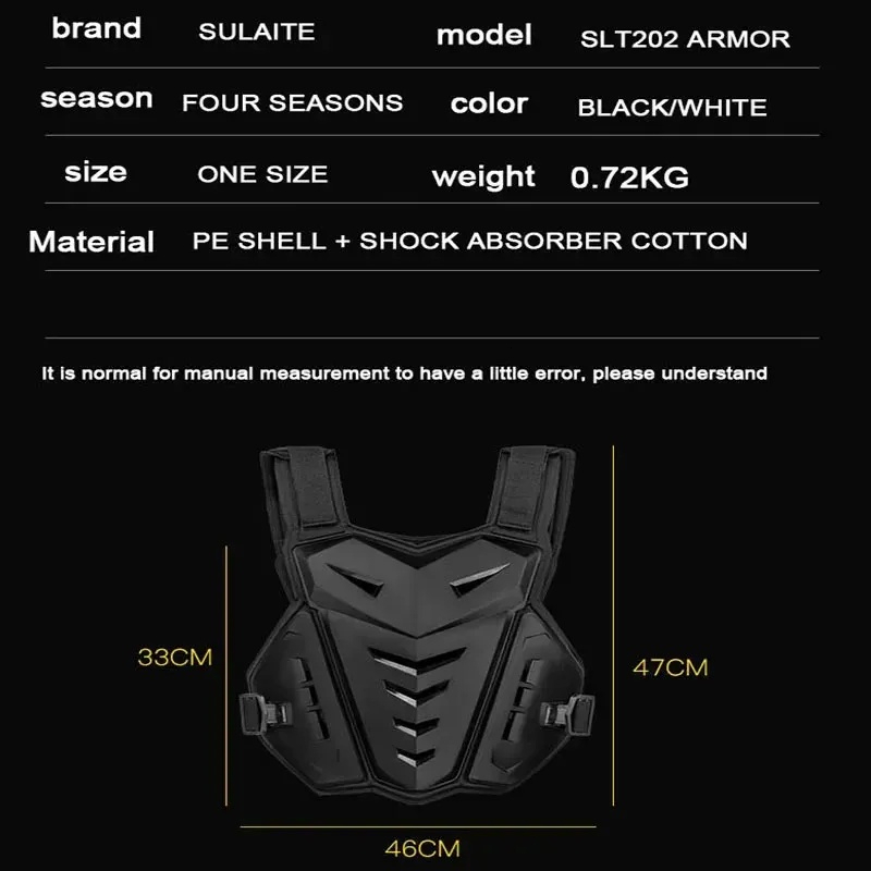 Sulaite All Season Motocross Armor Vest Motorcycle Body Protection MTB MX Dirt Bike Chest Protector Moto Gear Men 251114