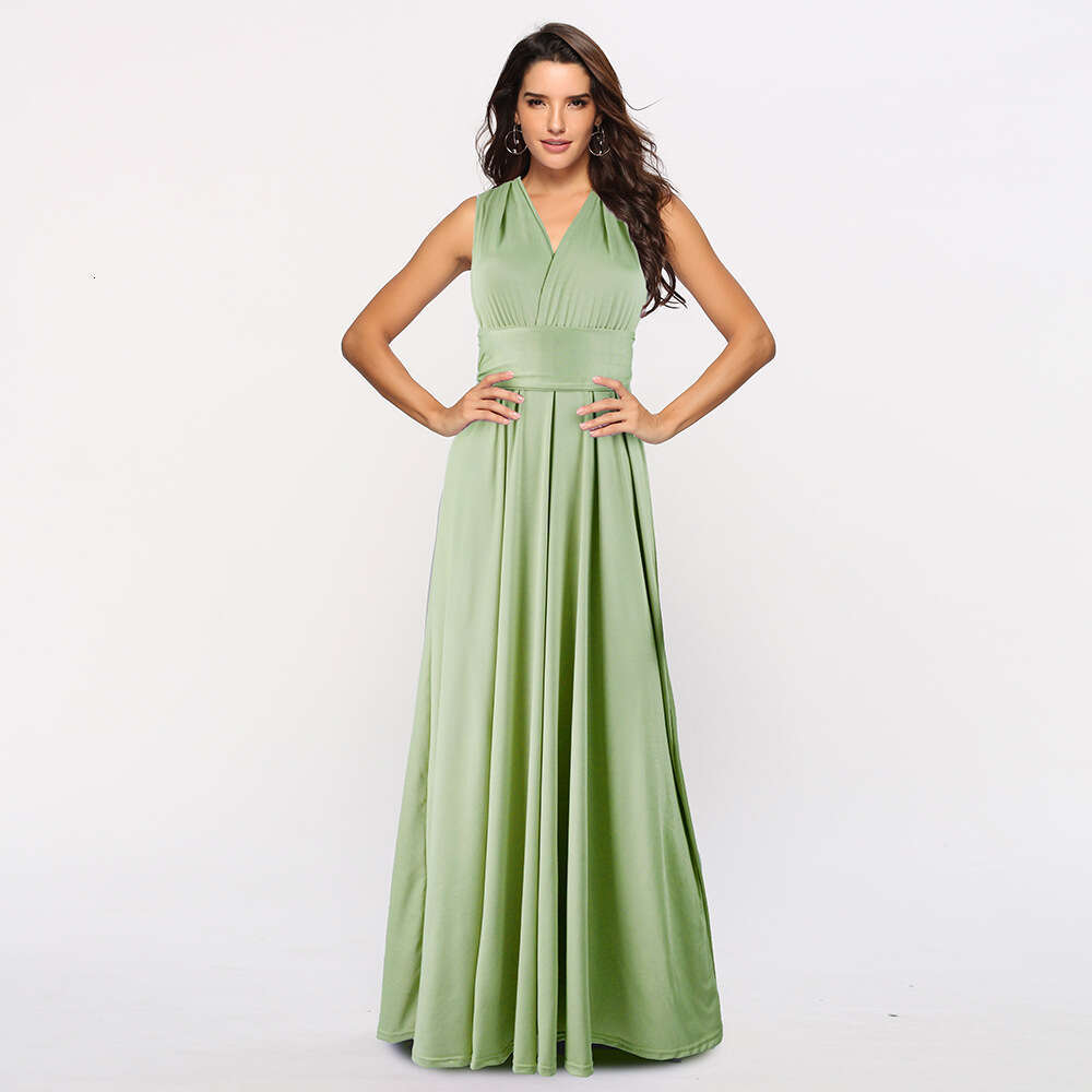 Sexy Tie Backless Long Dress Cross Back Design Elegant Evening Party Maxi Gown For Women MAKOUFEI