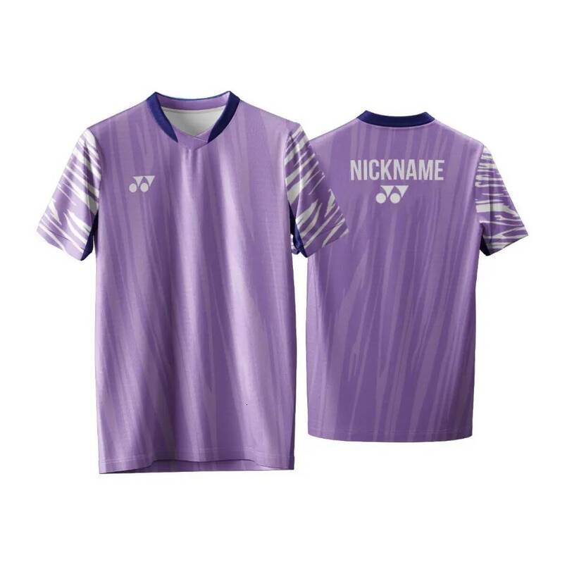 Free customization. Badminton t-shirt, quick-drying, breathable, short-sleeved, fashionable style, best seller in 2026, suitable for both men and wome