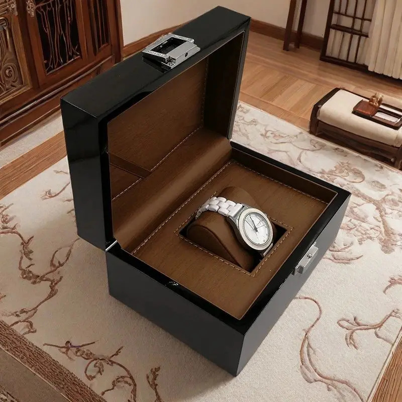 Premium Solid Wood Lacquer Watch Box Jewelry Storage Case High-End Display Buffer for Watches And Jewelry Premium Gift Wrapping 260522