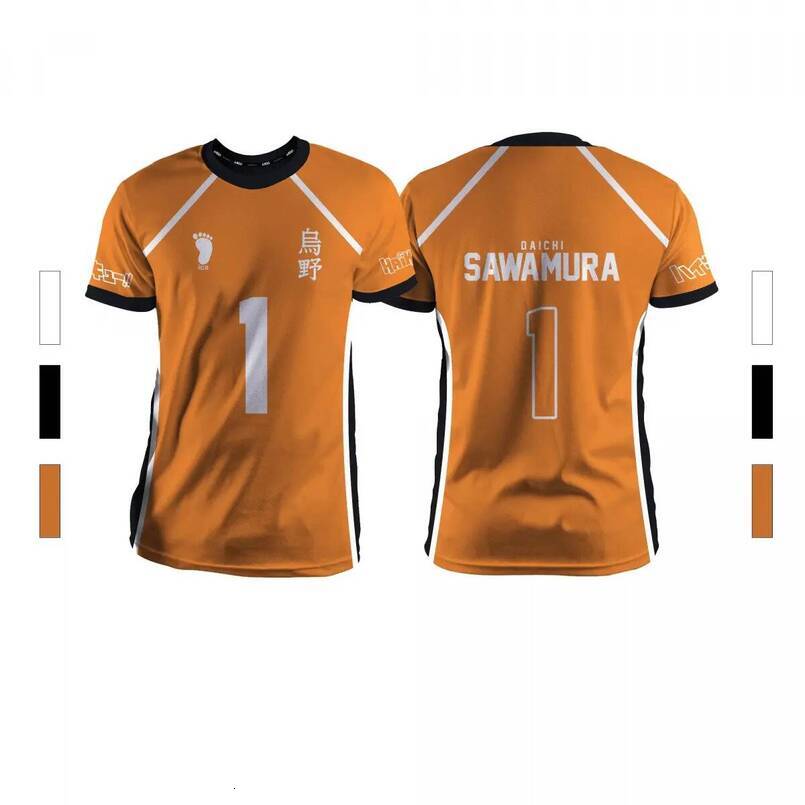 Men's T-shirt New model for summer 2026, sports style, casual fashion, comfortable to wear, good ventilation. Anime volleyball pattern Unisex, sh