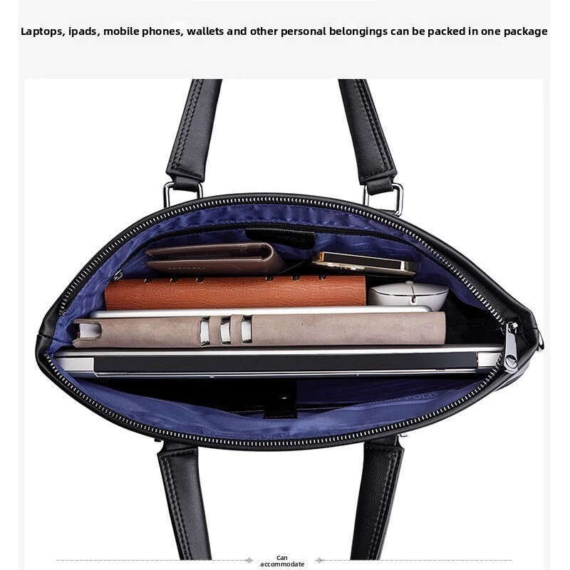 Fashion Genuine Leather Business Handbag Multifunctional Crossbody Shoulder Bag Large Capacity Office Laptop Bag SENYY