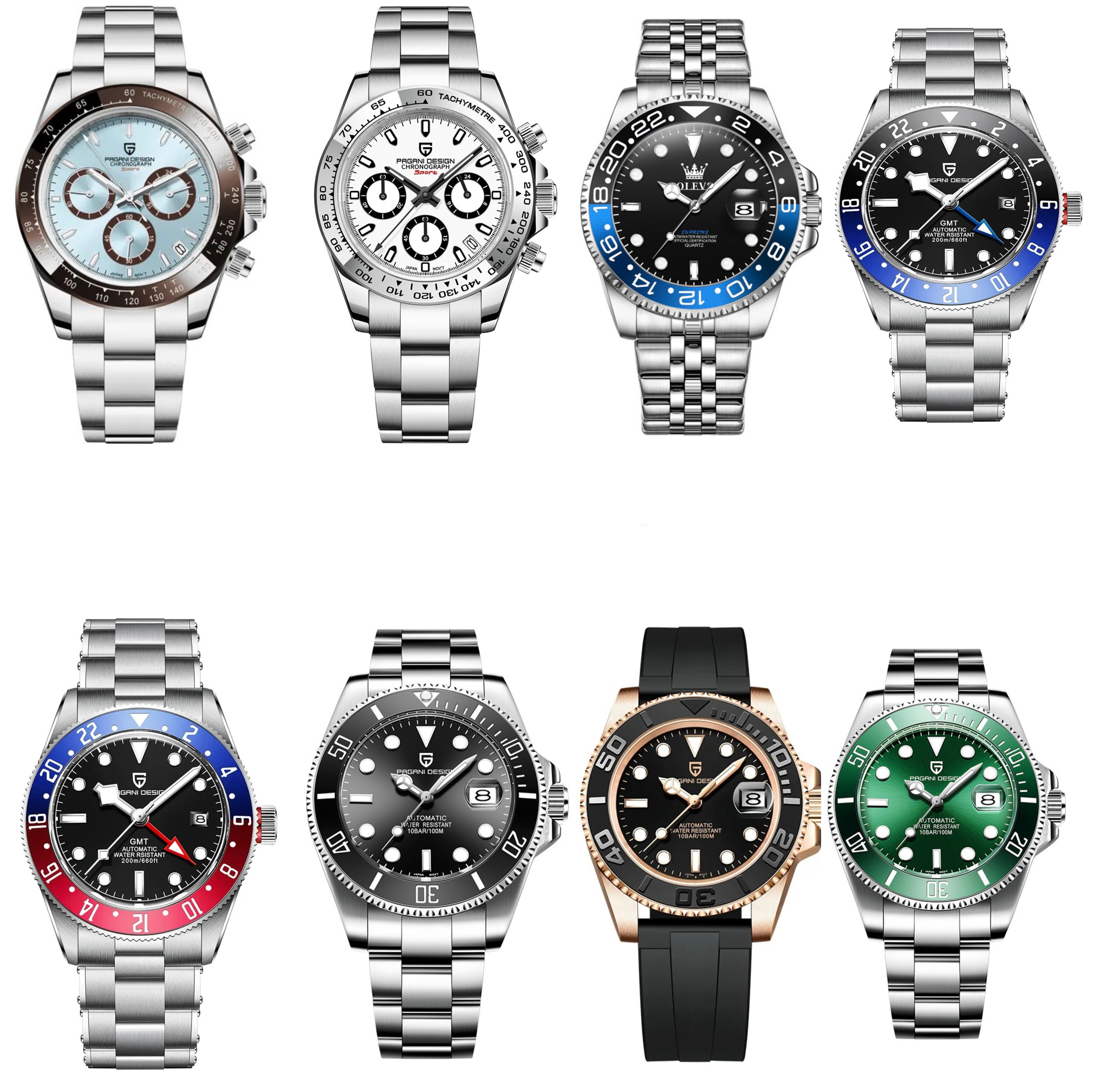 OLEVS is a stylish and elegant multifunctional automatic movement with a luxurious stainless steel strap and luminous hands