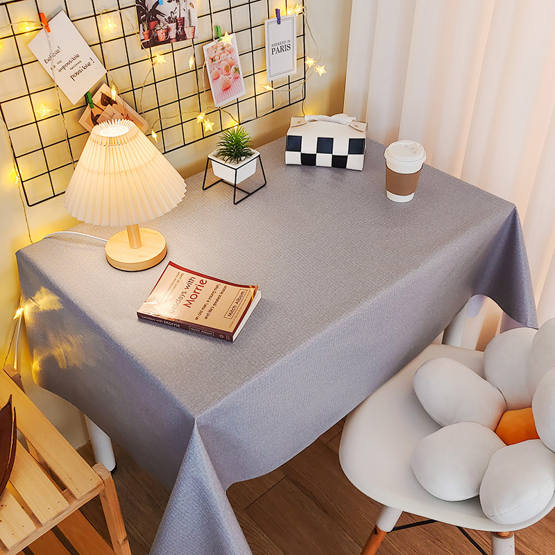 YL-38692 Custom PVC tablecloth, waterproof and oil-proof, desk decoration, dustproof tablecloth, coffee table mat