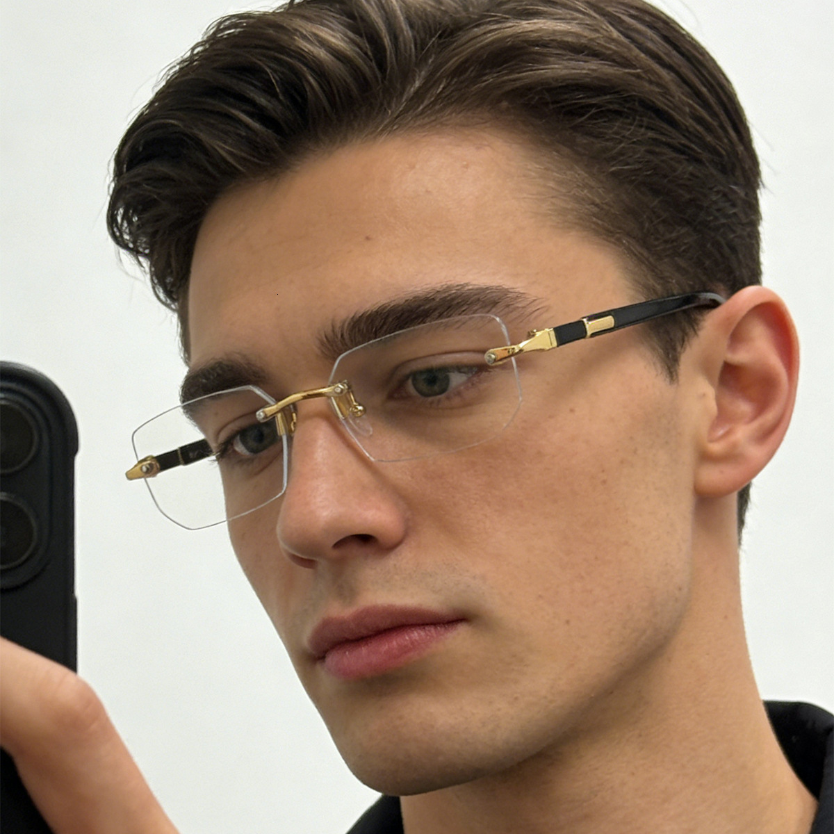 2026 Designer Sunglasses American Retro Frameless Glasses Men's High End Handsome Hip Hop Borderless Cross Border Sunglasses - view 5