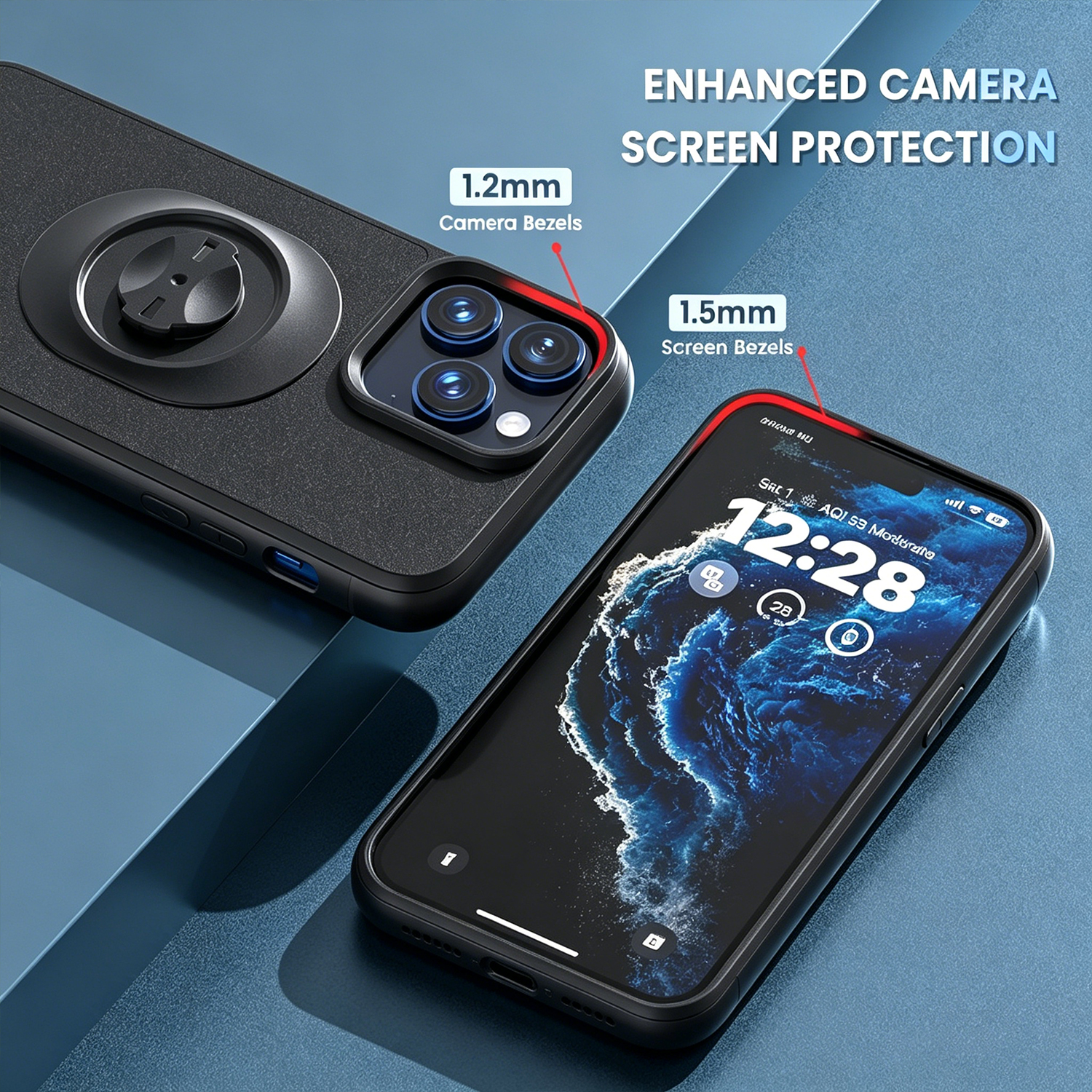 For Garmin Quick Mount Shockproof Case for iPhone 16 Pro Max,16 Pro,15,14,13,12- Anti-Drop Protective Cover