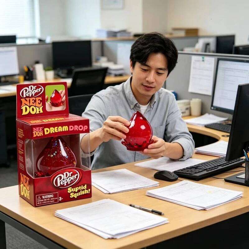 Dr Pepper X NeeDoh Nice Squishy Stress Soft Squeeze Fidget Cube For Kids & Adults Anxiety Relief Sensory Toy 26L0523