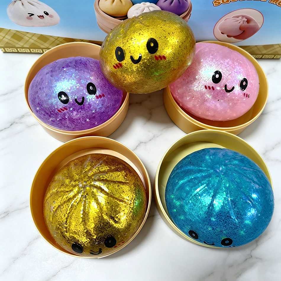 Glitter Dumpling Blind Box Glitter Dumpling Squishy with Box Dumplings Sensory Squeeze Toy for Stress Relief Toys Z260523