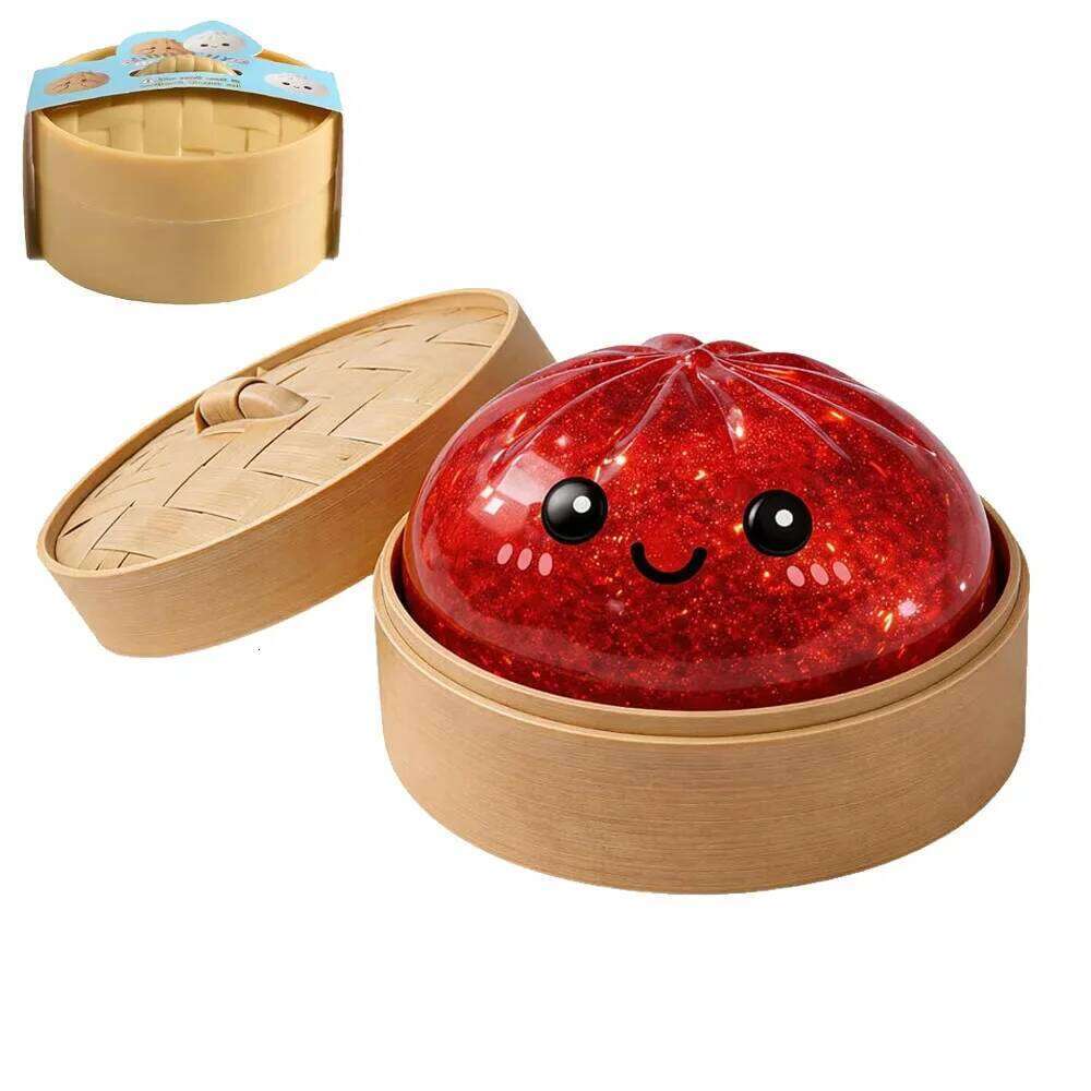 New Glitter Dumpling Squishy with Box Dumplings Sensory Squeeze Toy for Stress Relief 26L0523