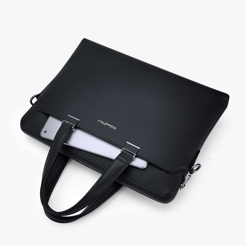 Genuine Leather Men Bag Large Capacity Crossbody Handbag 17 Inch Laptop Business Briefcase SENYY