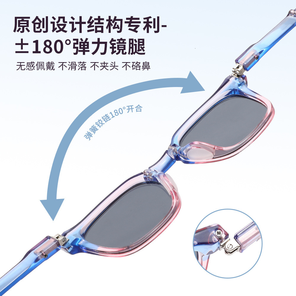 New Square Frame Foldable Children's Sunglasses Kids Sun UV Protection Fashion Glasses KB699