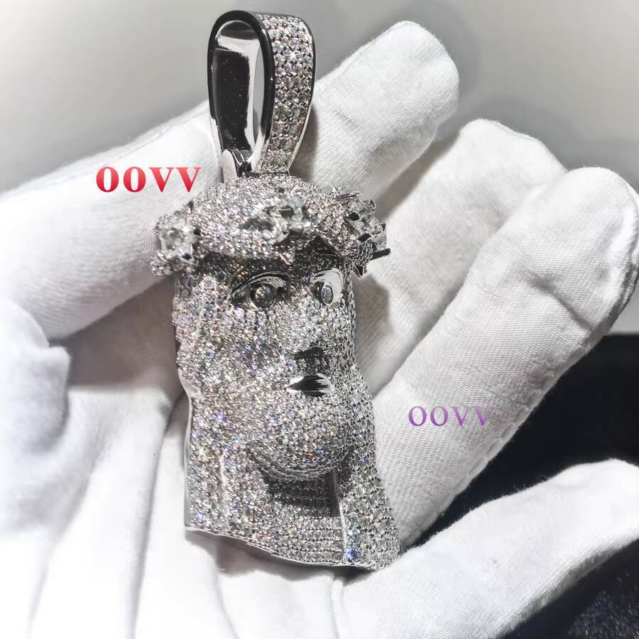 2026 new style Jesus 3inches Hip Hop Custom Iced Out Moissanite Mens FivePoint Star Cut Jesus Pendant