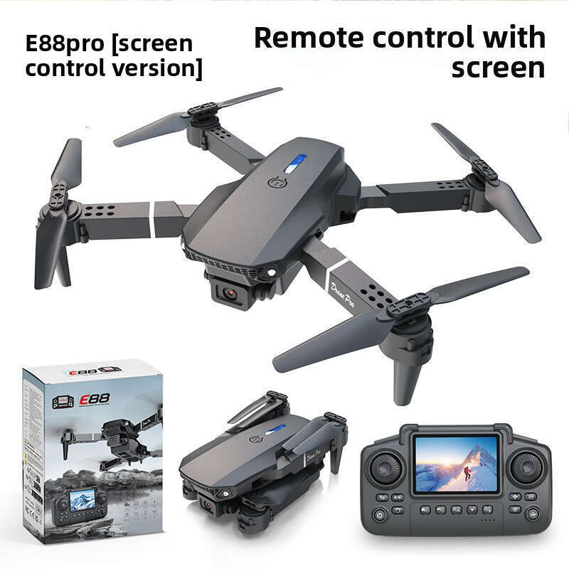 E88 Pro Foldable Drone HD Aerial Camera Four Axis RC Quadcopter With Screen Remote Controller CKS