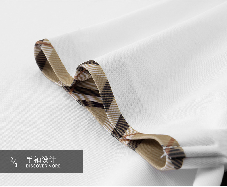 Luxury Brand Designer 2026 Summer New Mercerized Cotton T-Shirt Bear Patch Slim Fit Breathable Casual Fashion Round Neck Short Sleeve Daily Office