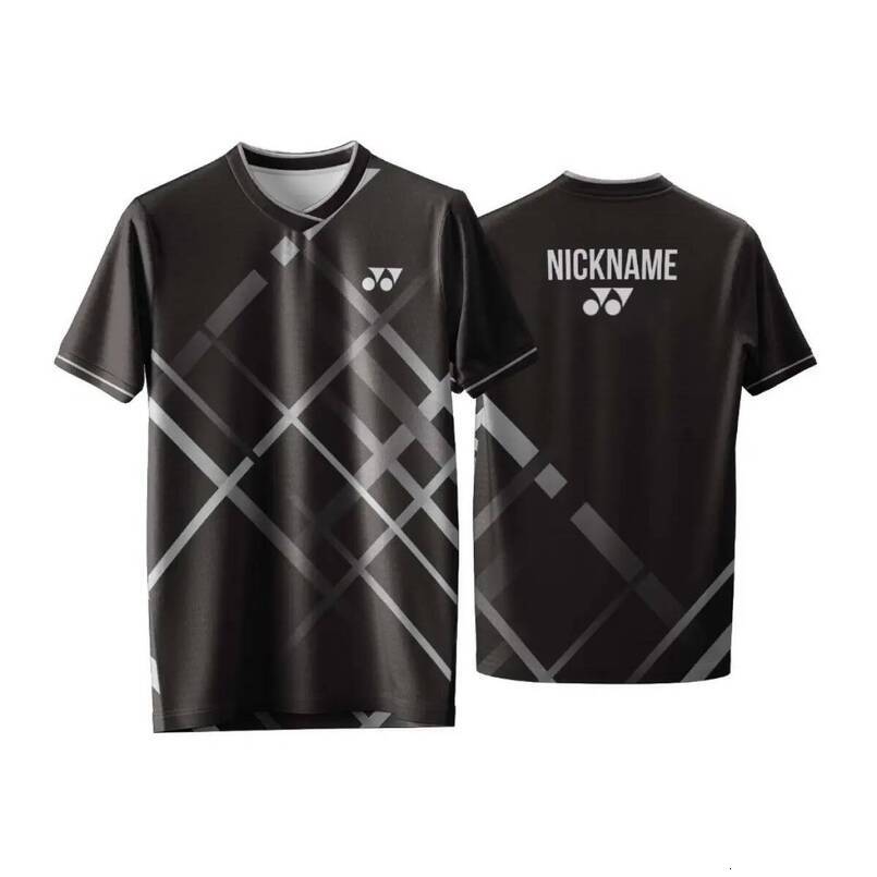 Free customization. Badminton t-shirt, quick-drying, breathable, short-sleeved, fashionable style, best seller in 2026, suitable for both men and wome