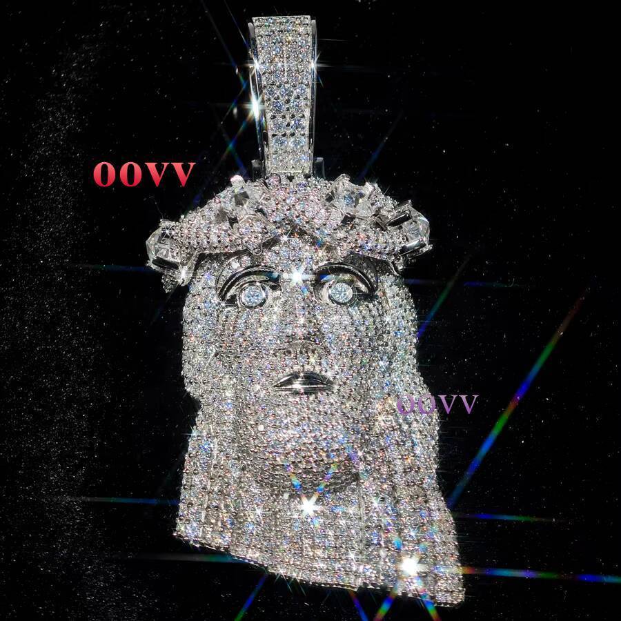 2026 new style Jesus 3inches Hip Hop Custom Iced Out Moissanite Mens FivePoint Star Cut Jesus Pendant