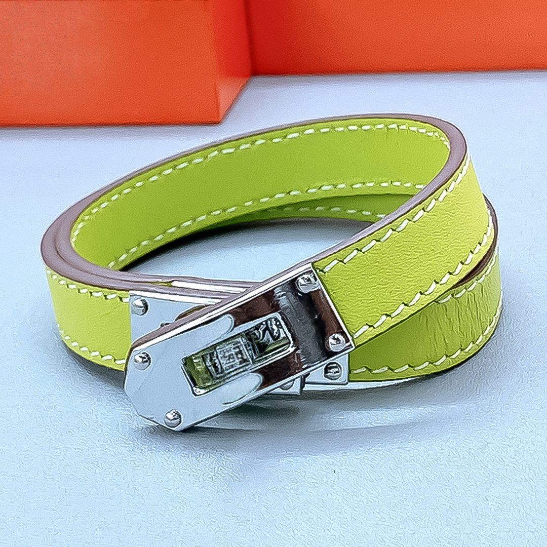 Designer Bracelet for Women Stainless Steel 18K Gold Plated Bangle Genuine Leather Bangles Luxury Jewlery Designer Signature Premium Free Shipping Buy One Get One