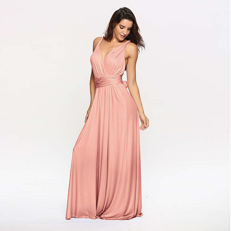 Sexy Tie Backless Long Dress Cross Back Design Elegant Evening Party Maxi Gown For Women MAKOUFEI