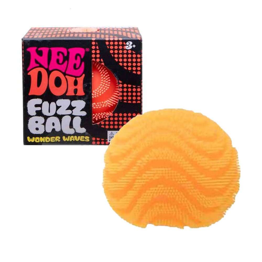 Nee Doh Fuzz Wonder Waves Sensory Squeeze Toy Textured Stress Relief Fidget Ball for Adults Kids 26L0523