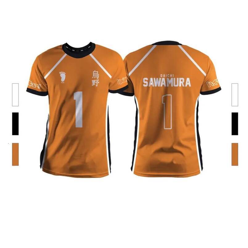 Men's T-shirt New model for summer 2026, sports style, casual fashion, comfortable to wear, good ventilation. Anime volleyball pattern Unisex, sh