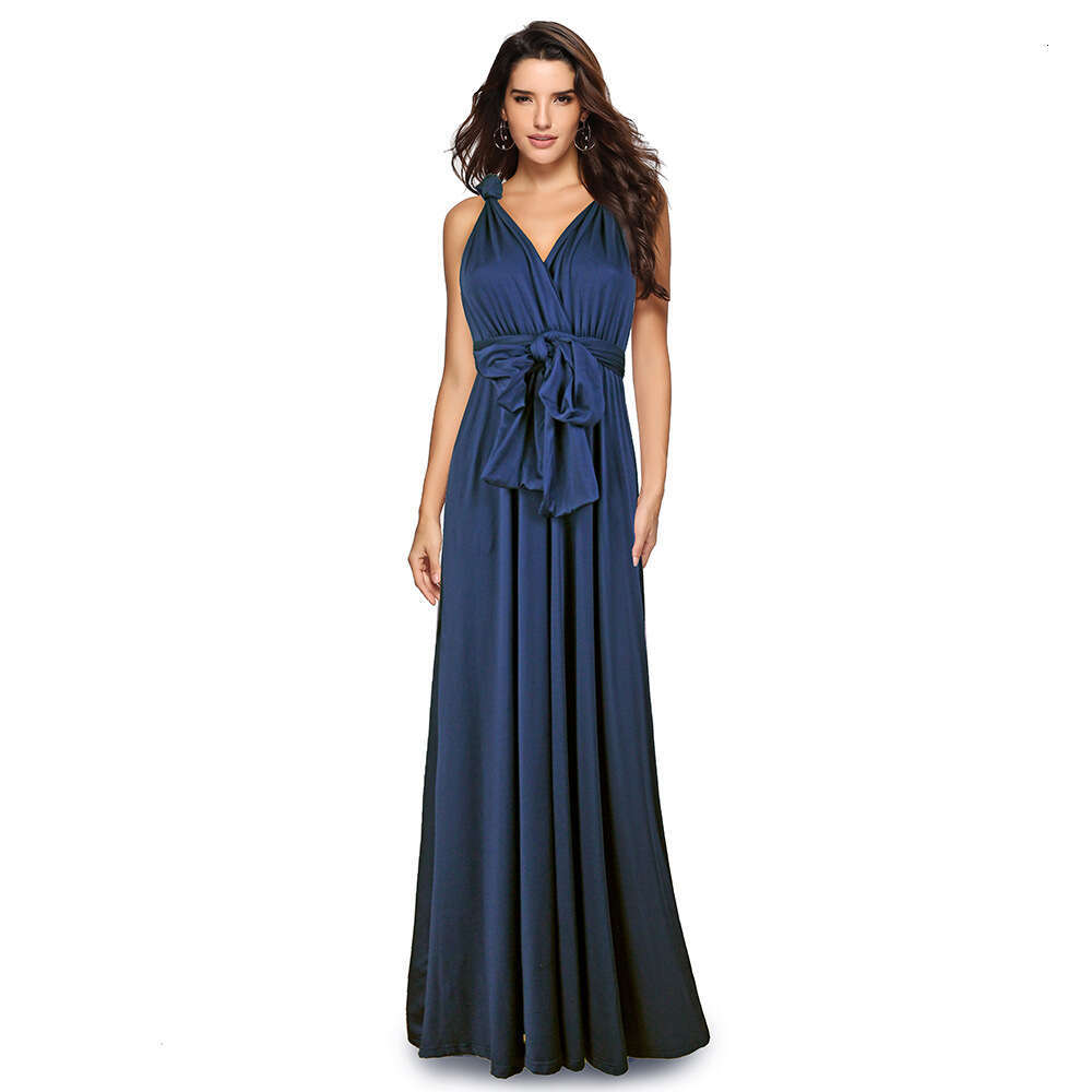 Sexy Tie Backless Long Dress Cross Back Design Elegant Evening Party Maxi Gown For Women MAKOUFEI