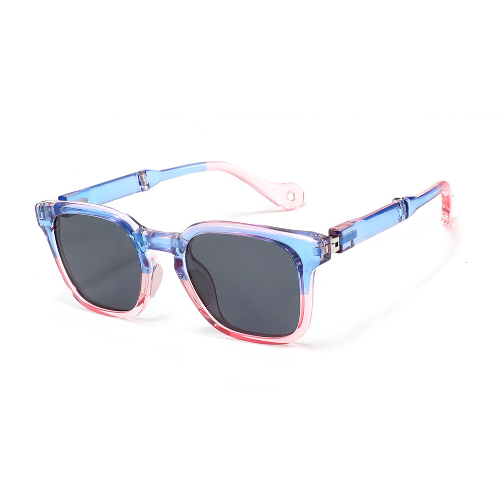 New Square Frame Foldable Children's Sunglasses Kids Sun UV Protection Fashion Glasses KB699
