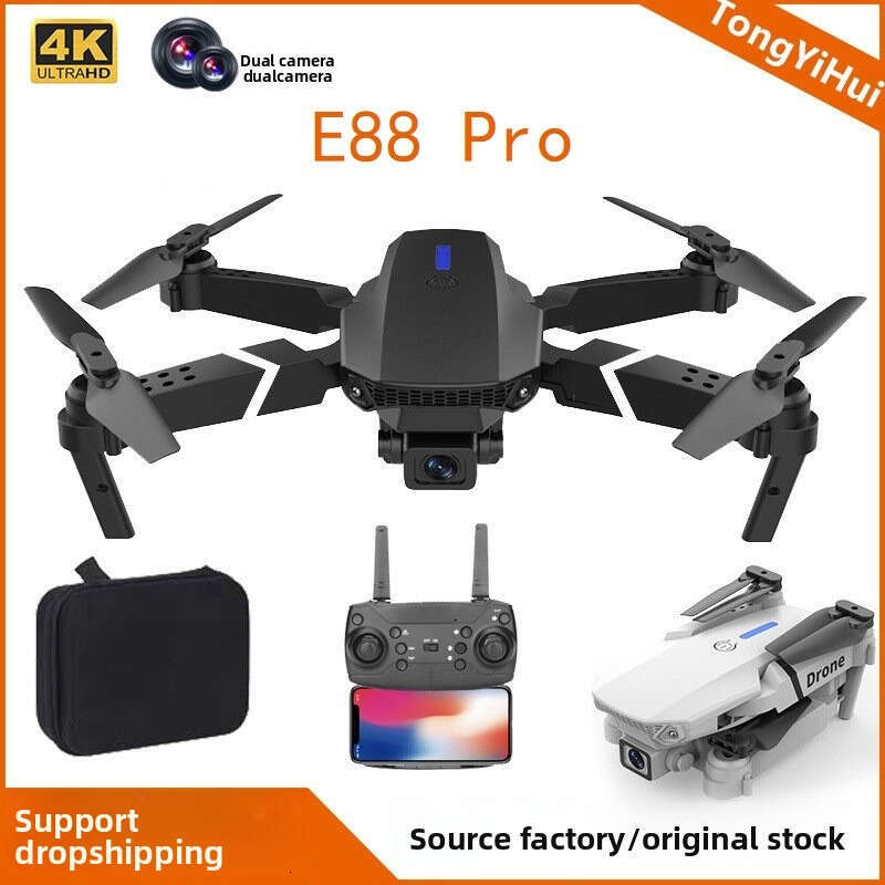 E88 Pro Foldable Drone HD Aerial Camera Four Axis RC Quadcopter With Screen Remote Controller CKS