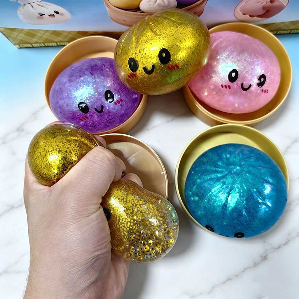 Glitter Dumpling Blind Box Glitter Dumpling Squishy with Box Dumplings Sensory Squeeze Toy for Stress Relief Toys Z260523