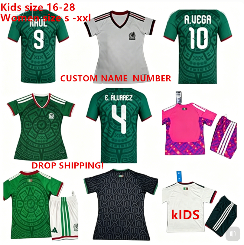 2026 Mexico women jerseys size s-xxl World Cup 26 27 QUALIFIERS RAUL CHICHARITO VEGA RAUL Mexico Soccer Jerseys LOZANO DOS SANTOS G.OCHOA mexico kids 