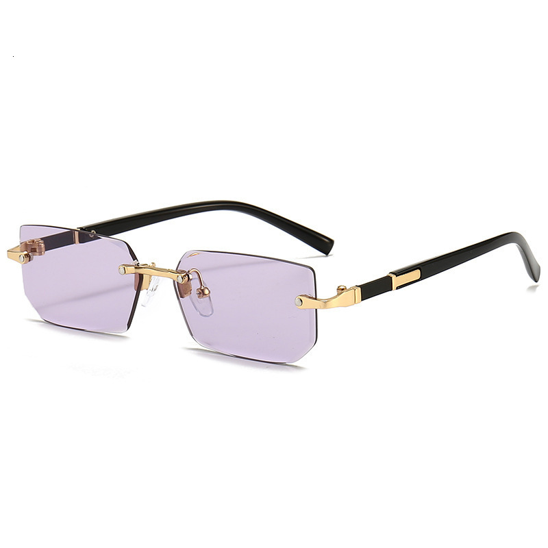 2026 Designer Sunglasses American Retro Frameless Glasses Men's High End Handsome Hip Hop Borderless Cross Border Sunglasses - view 8
