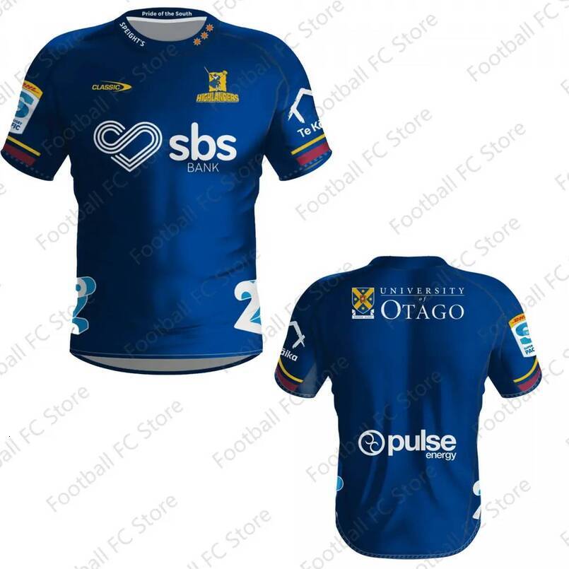 New best-selling products the summer. Highlanders Super Series home year 2024. Rugby training jersey, commander uniform for adults.